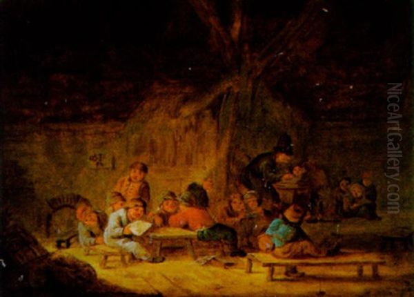 Bauernschule Oil Painting by Bartholomeus Molenaer