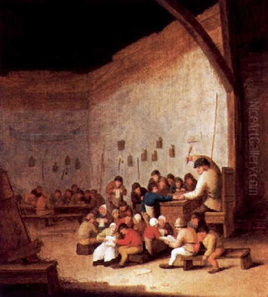 Die Bauernschule Oil Painting by Bartholomeus Molenaer