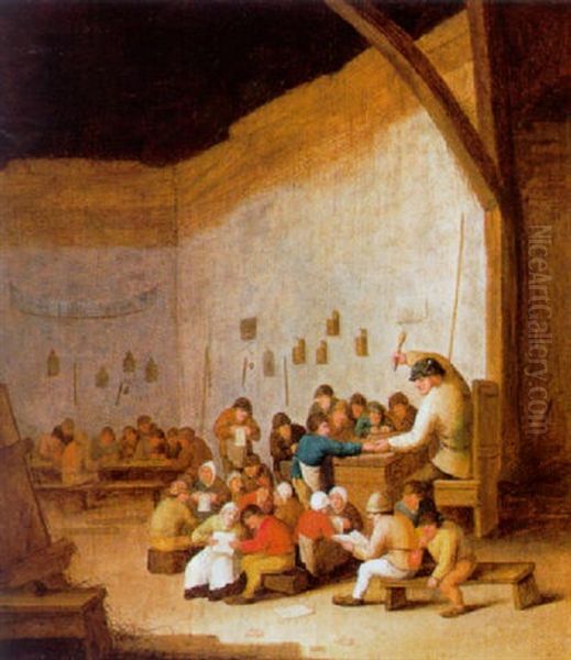 L'ecole Des Paysans Oil Painting by Bartholomeus Molenaer