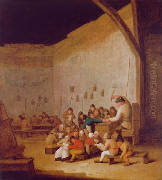 Die Bauernschule Oil Painting by Bartholomeus Molenaer