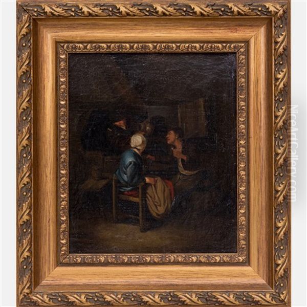 Tavern Scene With Figures Oil Painting by Jan Jacobsz Molenaer