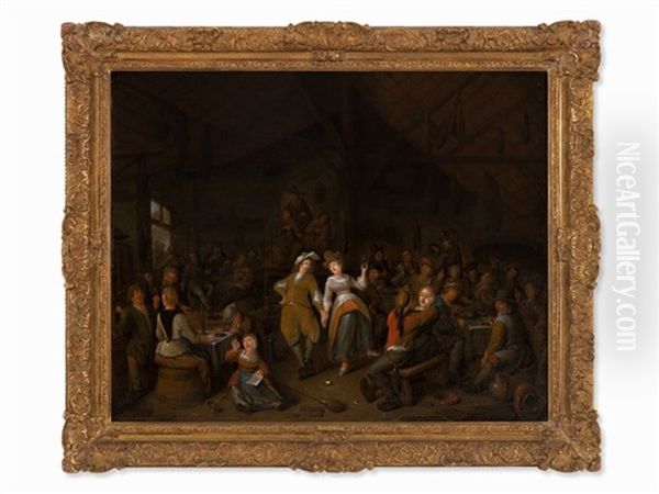 The Egg Dance Oil Painting by Jan Jacobsz Molenaer