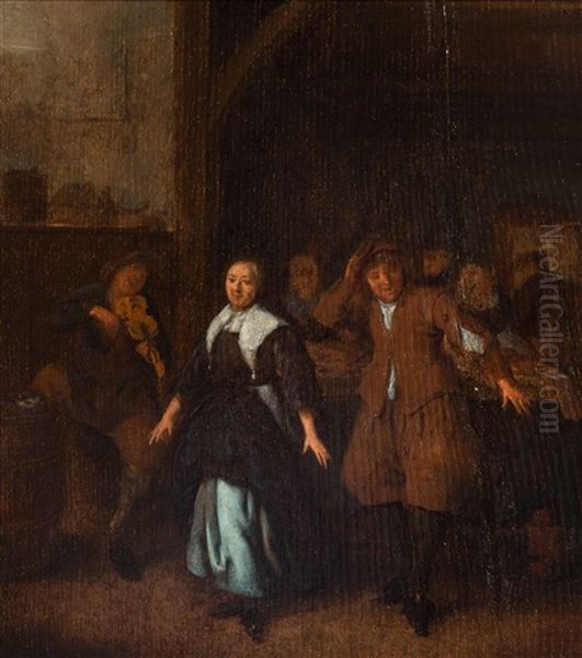 Cheerful Company In An Inn Oil Painting by Jan Miense Molenaer