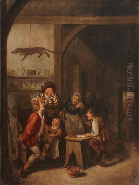 The Quack Doctor Oil Painting by Jan Miense Molenaer