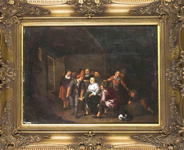 'wirtshausszene Mit Zahlreichen Personen' Oil Painting by Jan Miense Molenaer