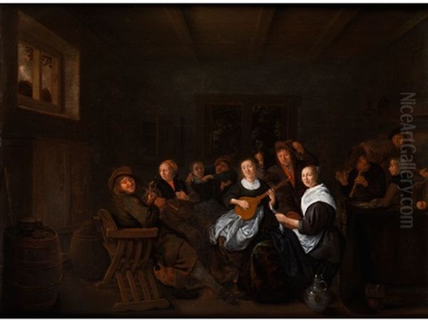 Musizierende Gesellschaft Oil Painting by Jan Miense Molenaer