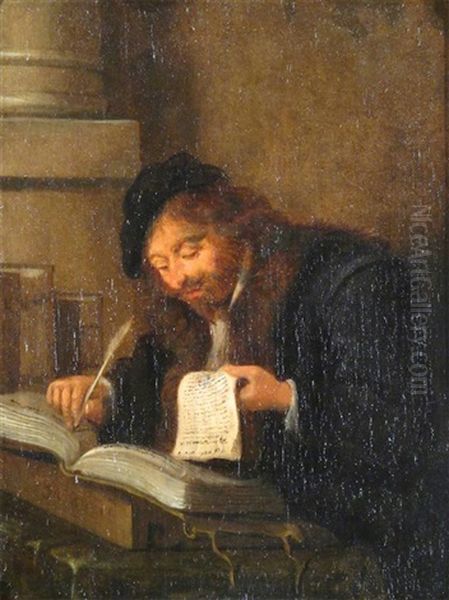 A Scholar At Work Oil Painting by Jan Miense Molenaer