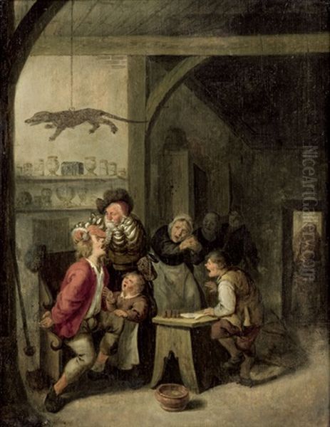 Beim Dorfchirurg Oil Painting by Jan Miense Molenaer