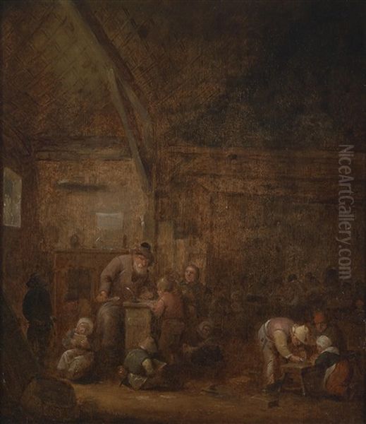 In Der Bauernschule Oil Painting by Jan Miense Molenaer