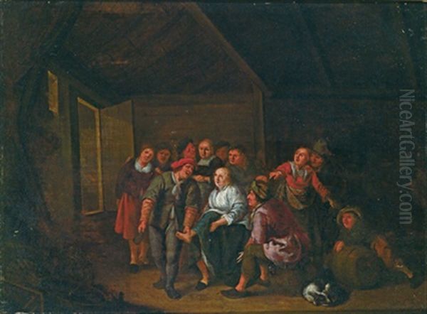 Wirtshausinterieur Mit Zahlreichen Personen Oil Painting by Jan Miense Molenaer