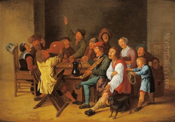 Musizierende Gesellschaft Oil Painting by Jan Miense Molenaer