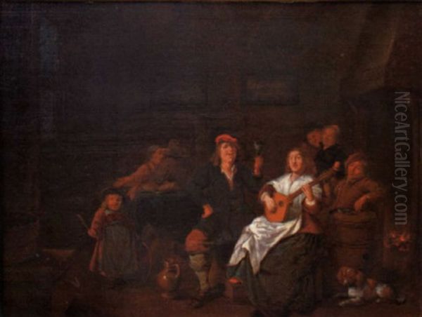 Eine Frohliche Gesellschaft Oil Painting by Jan Miense Molenaer