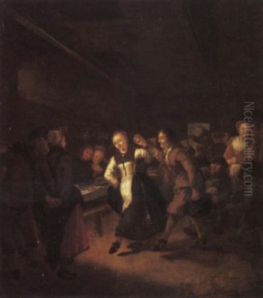 A Wedding Dance Oil Painting by Jan Miense Molenaer