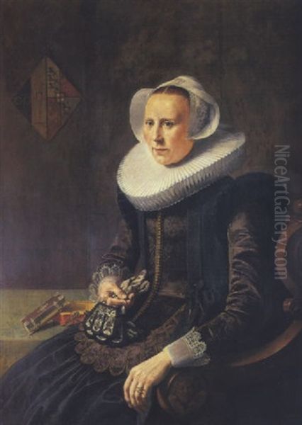 Portrait De Femme Assise Oil Painting by Jan Miense Molenaer