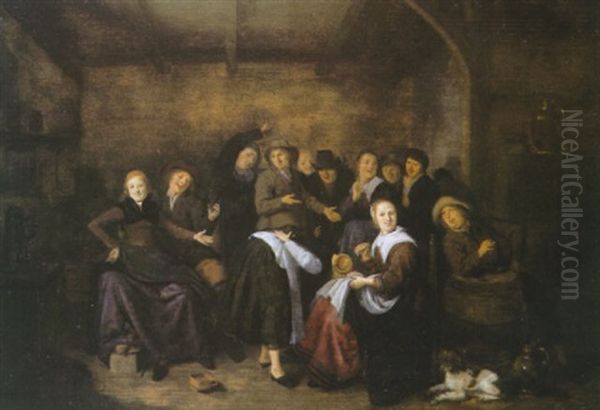 Le Jeu De La Main Chaude Oil Painting by Jan Miense Molenaer