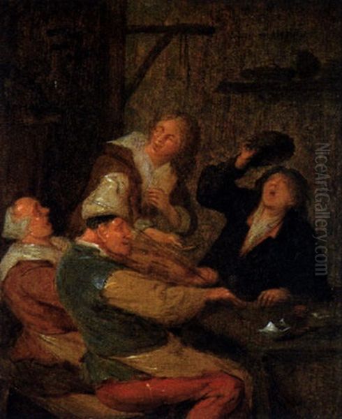 Musizierende Bauern Im Wirtshaus Oil Painting by Jan Miense Molenaer