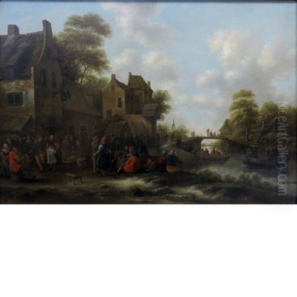 Village Fete Oil Painting by Nicolaes Molenaer