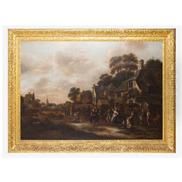 A Village Kermesse Oil Painting by Nicolaes Molenaer