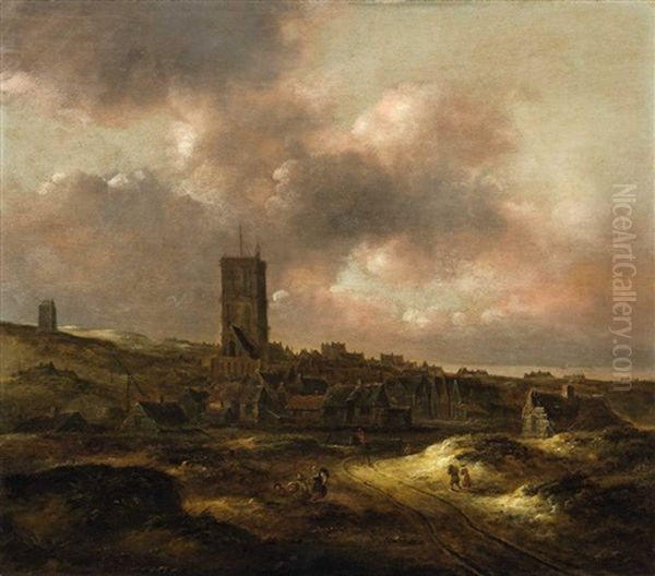 View Of Egmont Aan Zee Oil Painting by Nicolaes Molenaer