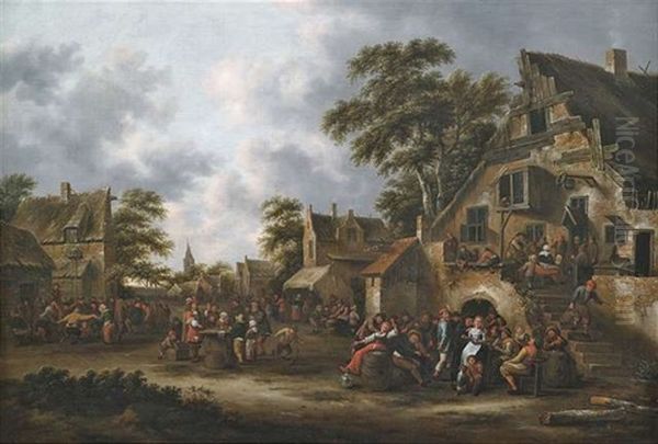 Bauernkirmes In Einem Dorf Oil Painting by Nicolaes Molenaer