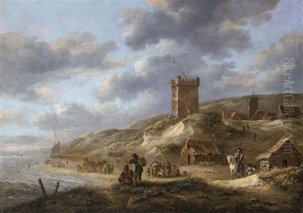 Dunenlandschaft Bei Egmond Oil Painting by Nicolaes Molenaer