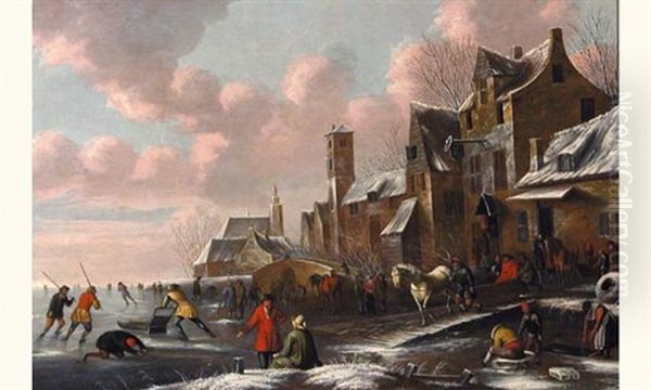 Les Joies De L'hiver Oil Painting by Nicolaes Molenaer