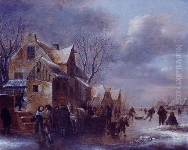 Les Joies De L'hiver Oil Painting by Nicolaes Molenaer