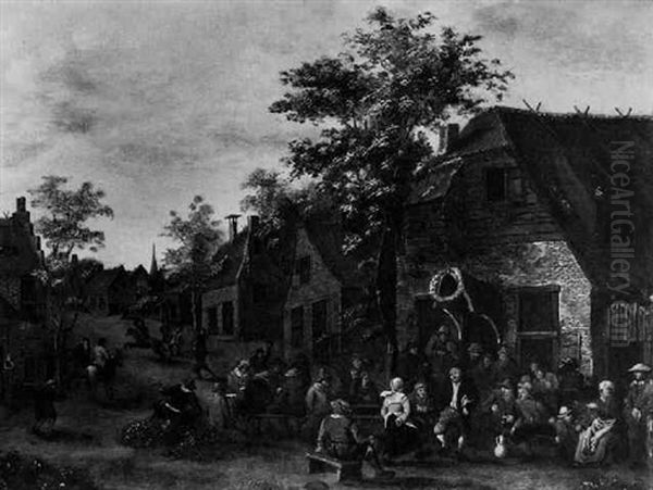 Tanz Vor Dem Wirtshaus Oil Painting by Nicolaes Molenaer