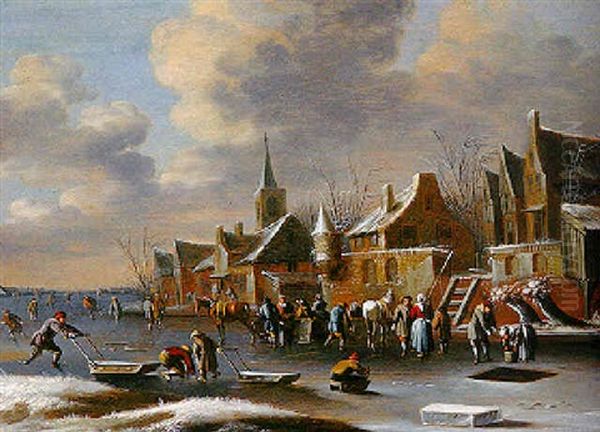 Les Joies De L'hiver Oil Painting by Nicolaes Molenaer