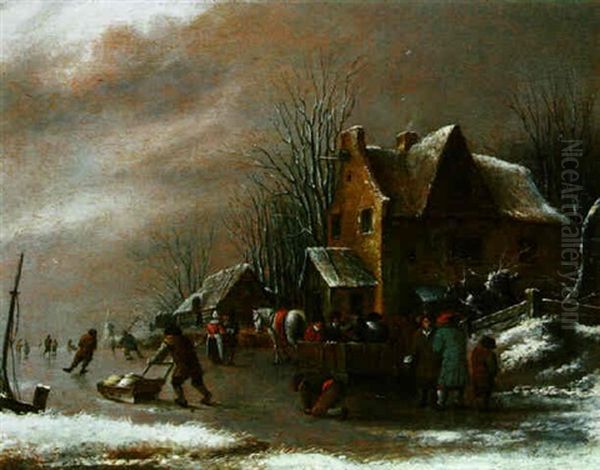 Eisvergnugen by Nicolaes Molenaer