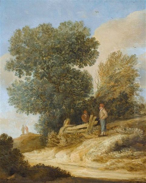 Dunenlandschaft Mit Bauersleuten Oil Painting by Pieter De Molijn