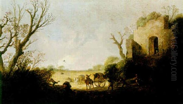 Resande Sallskap Oil Painting by Pieter De Molijn