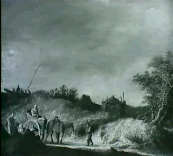 Landschaft Bei Haarlem Oil Painting by Pieter De Molijn