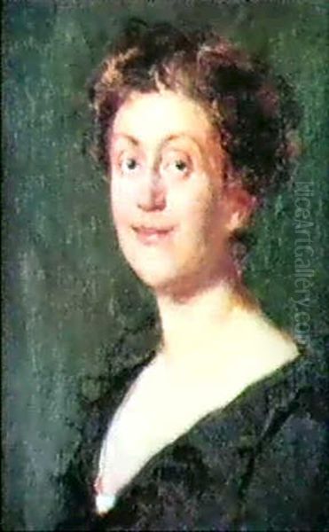 Ritratto Femminile Oil Painting by Oreste Da Molin