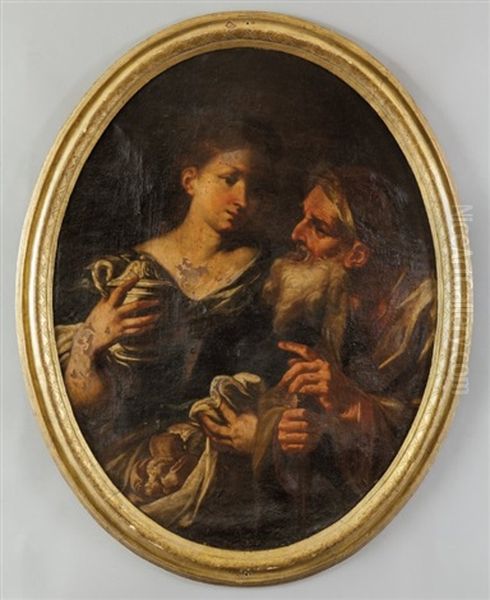 Allegoria Della Virtu Oil Painting by Antonio Molinari