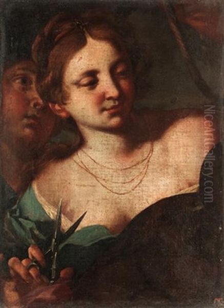 Delilah (fragment) Oil Painting by Antonio Molinari