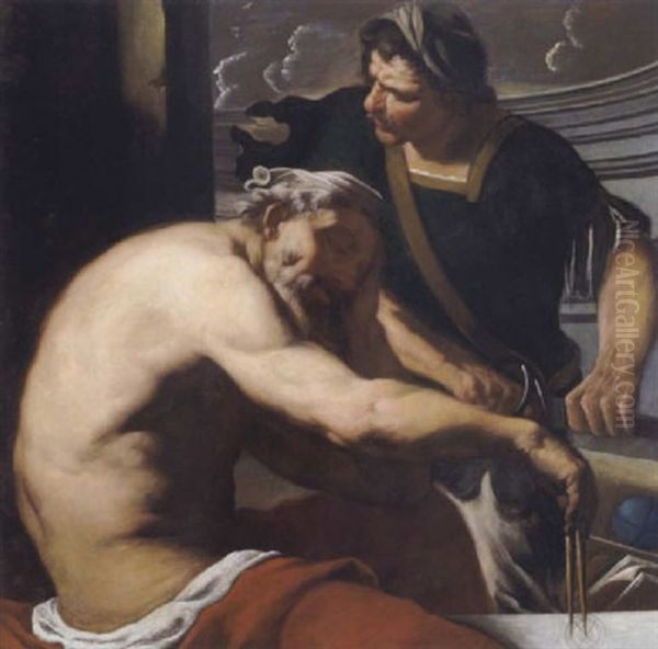 Personificazione Della Malinconia E Della Collera by Antonio Molinari