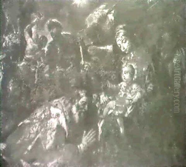 The Adoration Of The Magi Oil Painting by Antonio Molinari