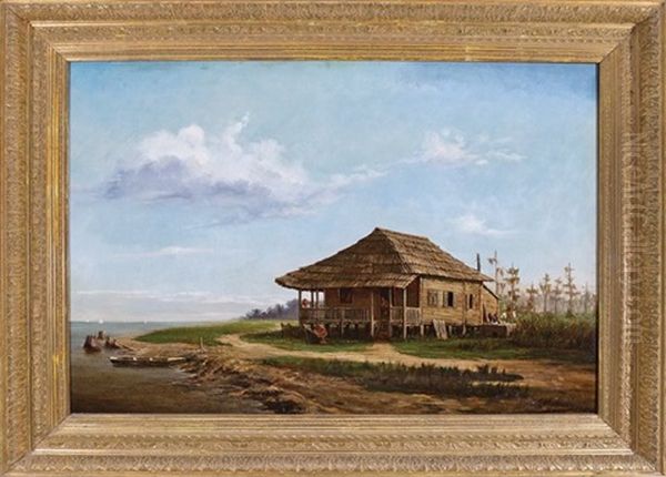 North Shore, Lake Pontchartrain (fisherman's Cabin) Oil Painting by Andres Molinary