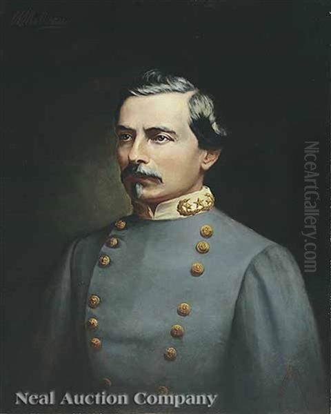 Portrait Of Confederate General Pierre Gustave Toutant Beauregard Oil Painting by Andres Molinary