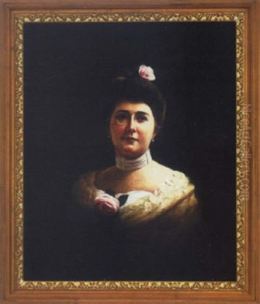 Portrait Of A Lady Oil Painting by Andres Molinary