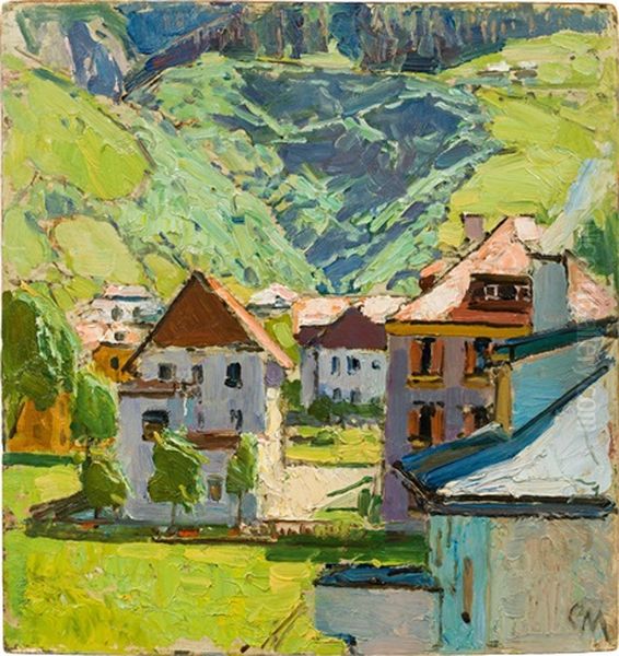 Hofgastein, Fensterblick Oil Painting by Carl Moll