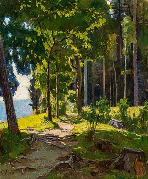 Wald Am Orthof / Semmering Oil Painting by Carl Moll