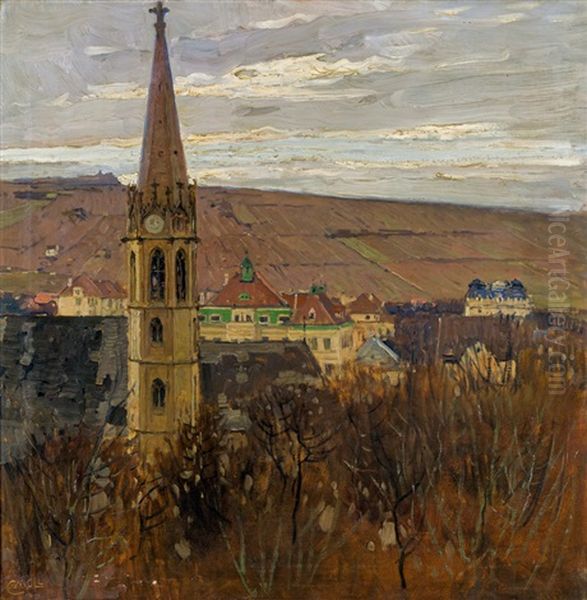 Blick Auf Die Heiligenstadter Kirche by Carl Moll