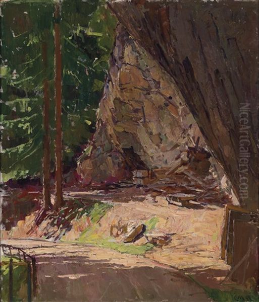 Waldweg Am Semmering Oil Painting by Carl Moll