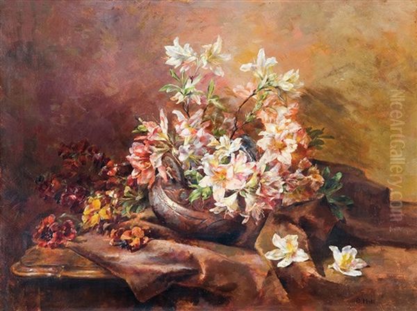 Azalea Oil Painting by Carl Moll