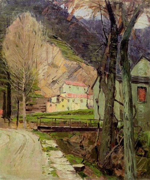 Motiv Aus Italien - Rapallo Oil Painting by Carl Moll