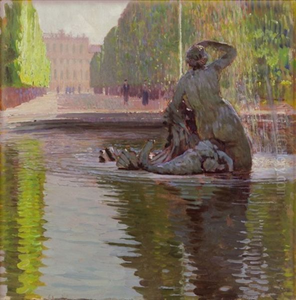 Schonbrunn Oil Painting by Carl Moll