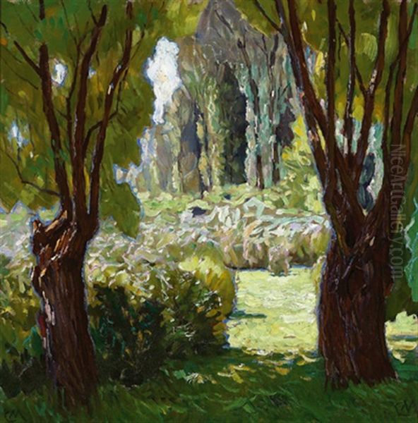 Park Oil Painting by Carl Moll