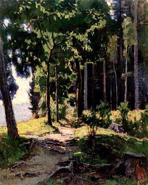 Wald Am Orthof/semmering Oil Painting by Carl Moll